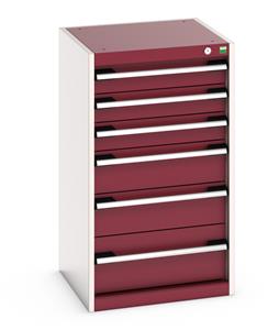 Cabinet consists of 3 x 100mm, 2 x 150mm and 1 x 200mm high drawers 100% extension drawer with internal dimensions of 400mm wide x 400mm deep. The drawers have a U.D.L of 75kg (when approaching high weight loads it is suggested to fix the cabinet Bott  Drawer Cabinets 525 x 525 workshop equipment Cubio tool storage drawers